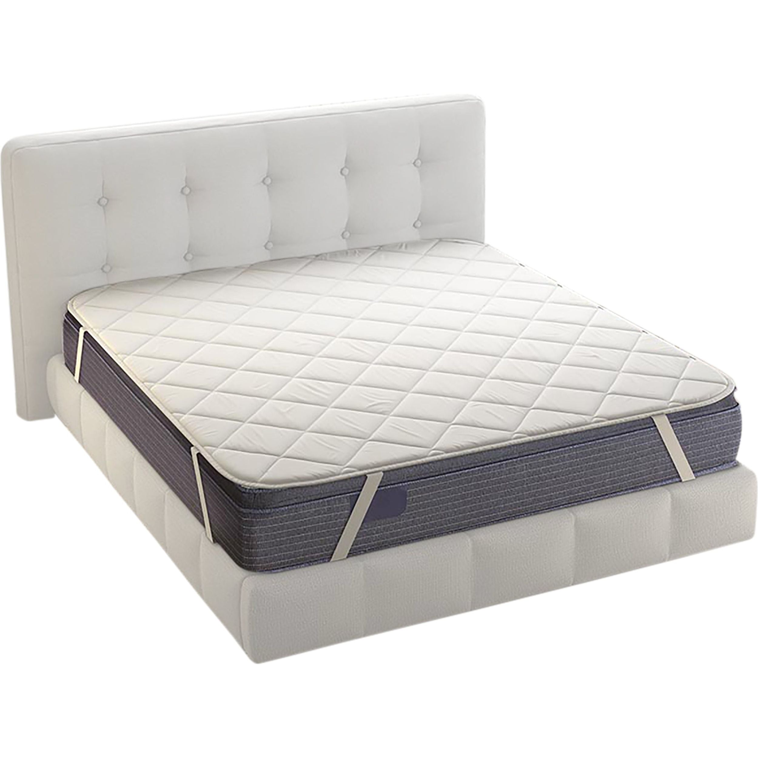 IRGE - Topper trapuntato con elastici per letto matrimoniale 170x200 cm